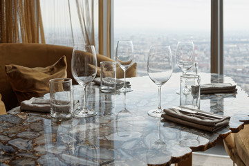 Place setting in a restaurant