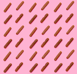 cookies pattern on the pink background