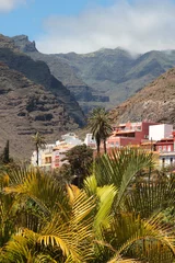 Fototapete Rund scenic view to a village on the Canary island Gomera © schapinskaja