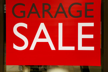 Garage sale sign - shopping concept
