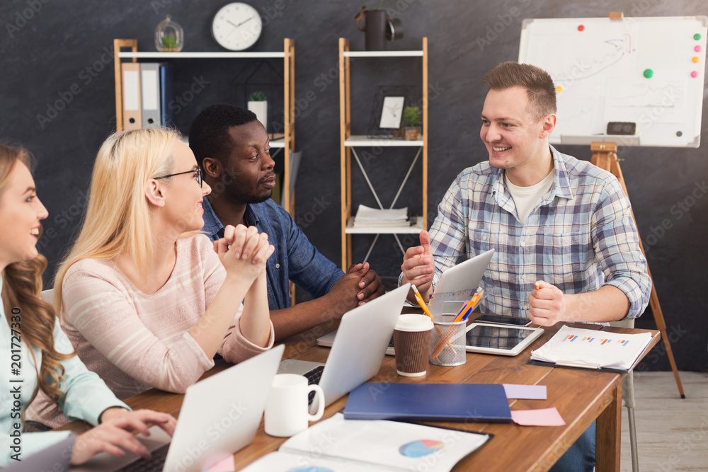 Aufkleber Programmers working in software developing company
