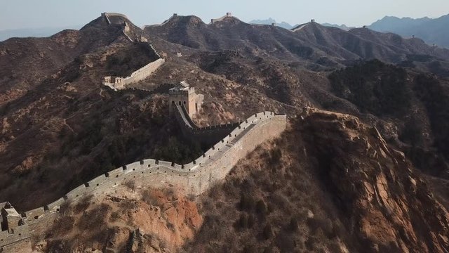 4k aerial video of Jinshanling Great Wall