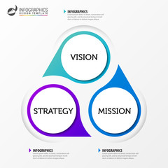 Obraz premium Infographic design template. Business concept with 3 steps