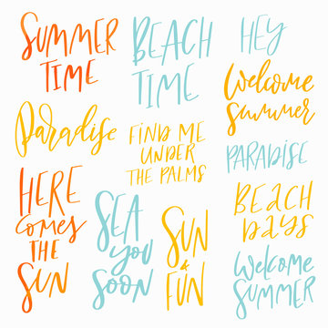 Summer Vacation Lettering Set