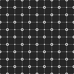 Abstract simple pattern with circles. Monochrome geometric shapes.