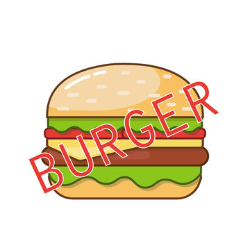 Image of a burger on a white background.