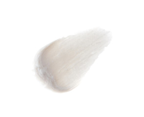 Beautiful matte make up base in abstract shape on background