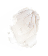 Beautiful matte make up base in abstract shape on background