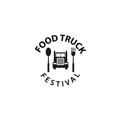 Food Truck Festival Logo Vector Template Design Illustration