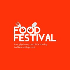 Fototapeta na wymiar Food Festival Logo Vector Template Design Illustration