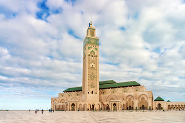 Fototapeta premium Tower Mosque Hassan II in Casablanca