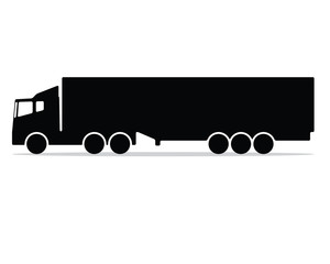 long truck silhouette design illustration, silhouette style design, designed for icon and animation