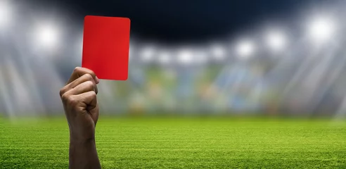 Abwaschbare Fototapete Fußball Rote Karte