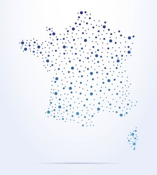 Abstract map of France