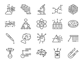 Data science icon set. Included the icons as user algorithm, big data, procedure, science, test, raw data, sorted, solution and more