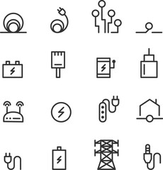 cable icons vector illustration