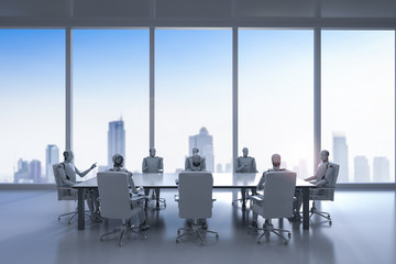robot in conference room