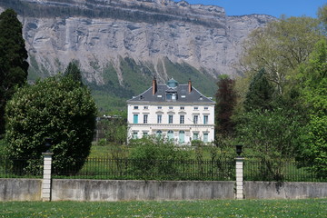View on a house in a public park