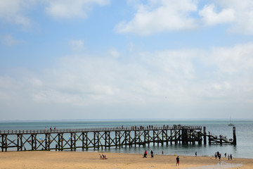 Jet&eacute;e de la plage des Dames &agrave; Noirmoutier en &eacute;t&eacute;, France