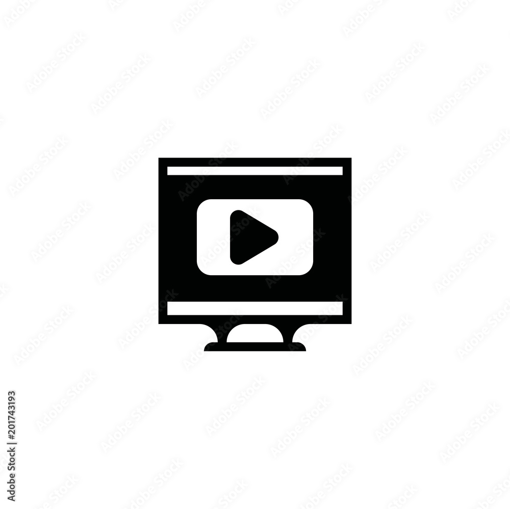 Wall mural media player icon. sign design