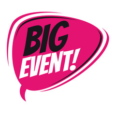 big event retro speech balloon