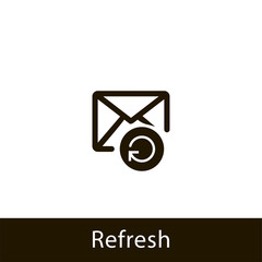 envelope icon. refresh envelope. sign design