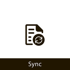 document icon. sync document. sign design