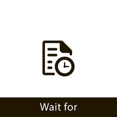 document icon. wait for document. sign design