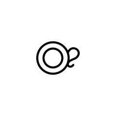 tea cup icon. sign design