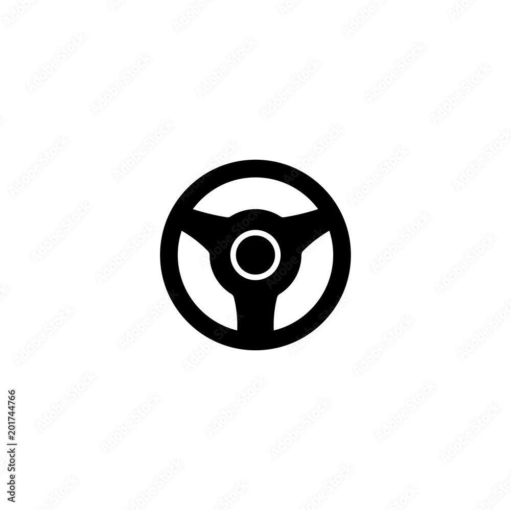 Sticker car rudder icon. sign design