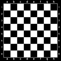 Fototapeta premium Black and white color chess board game background