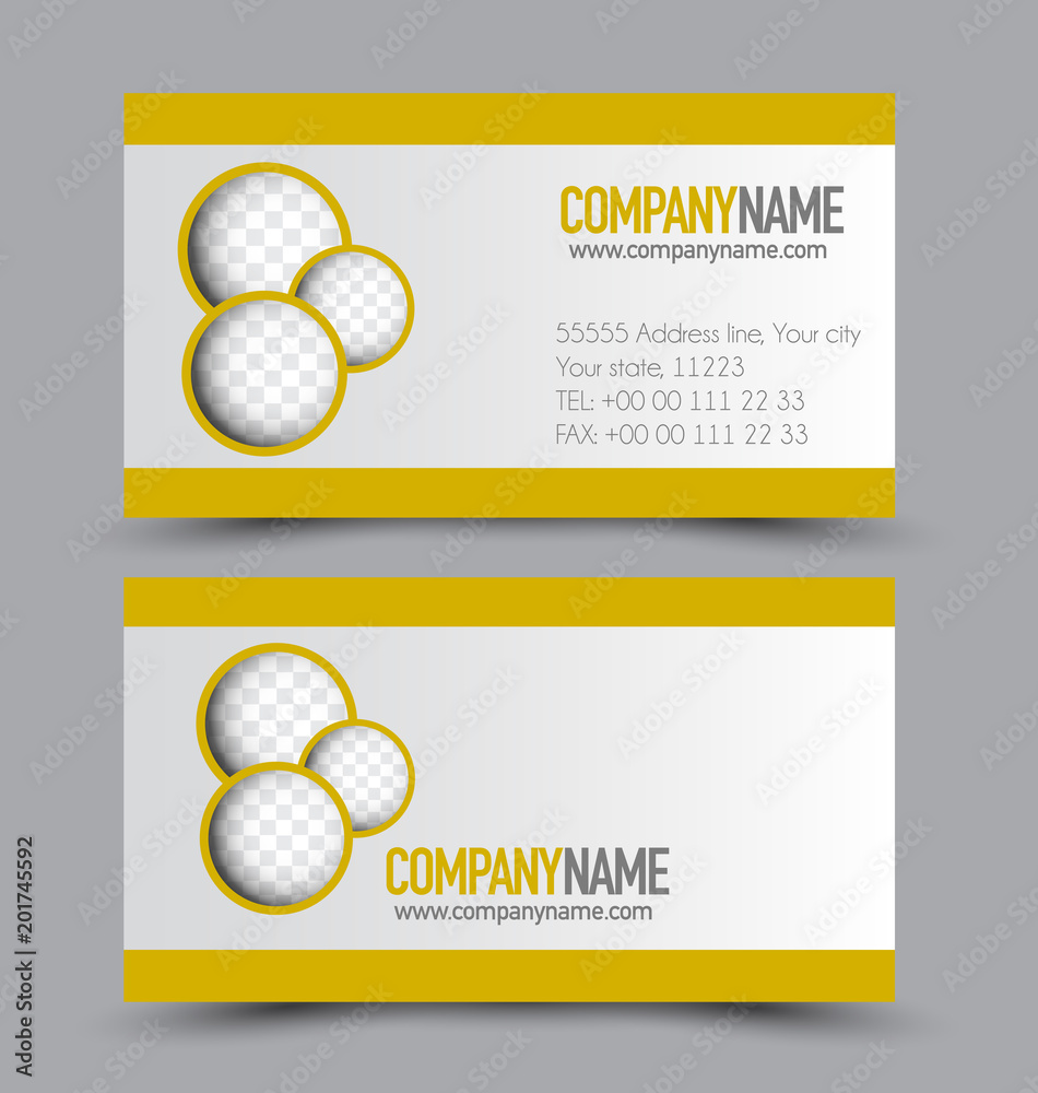 Wall mural business card set template for business identity corporate style. vector illustration.