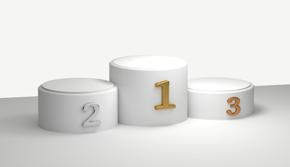 podium cylinder 3d rendering