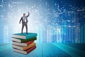 Businessman in executive education concept