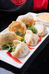 Fried asian dumplings