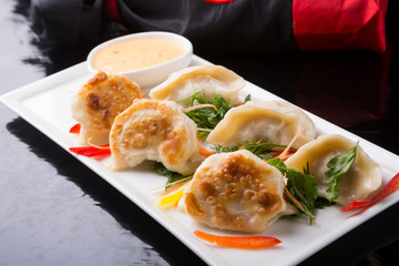Fried asian dumplings