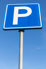 Dutch road sign: parking area