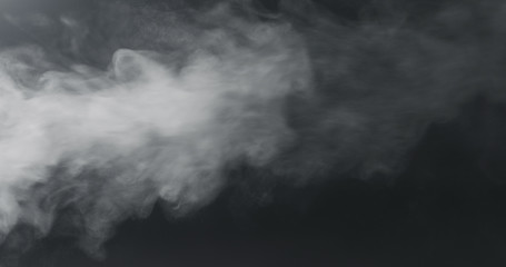 vapor steam over black background
