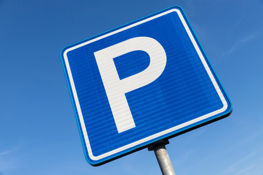 Dutch road sign: parking area