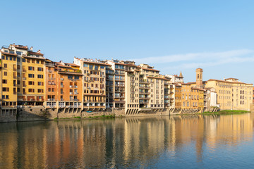 Florence cityscape Arno river - Tuscany, Italy 