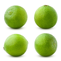 lime isolated on white background, clipping path, full depth of field