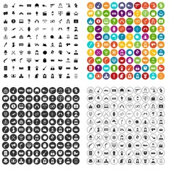 100 cinema actor icons set vector in 4 variant for any web design isolated on white