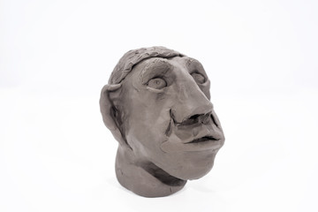 Obraz premium Human face made from Play Clay.