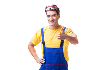 Contractor employee isolated on white background