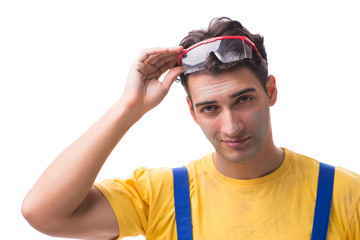 Contractor employee isolated on white background
