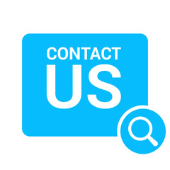 Advertising Concept: Magnifying Optical Glass With Words Contact Us