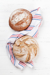 Homemade crusty bread