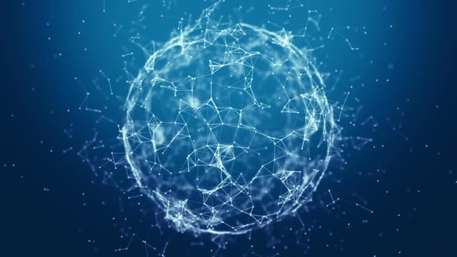 network connections virtual world concept