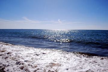 Sunny day at the seaside near Rome