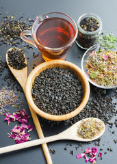 black and herbal tea mix